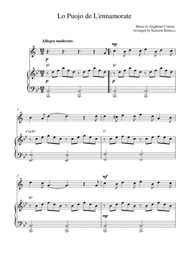 Lo Puojo de L'ennamorate (The Young Man in Love) (arr. Kaiserin Rebecca)