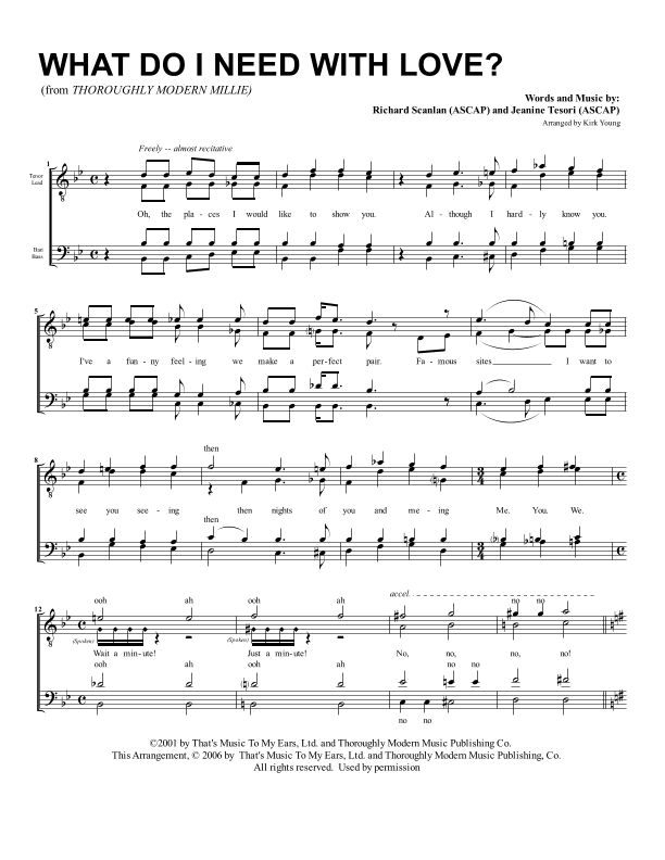 What Do I Need With Love (arr. Kirk Young)