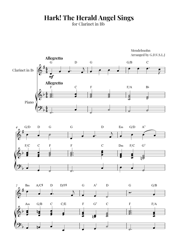 Hark! The Herald Angel Sings (arr. G.D.V.S.L.J)