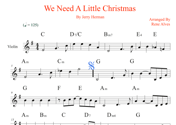 We Need A Little Christmas (arr. Rene Alves)