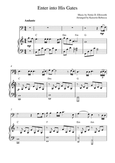 Enter into His Gates (arr. Kaiserin Rebecca)
