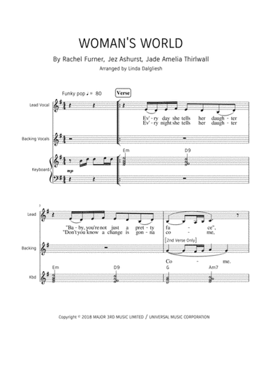 Woman's World - Little Mix (arr. Linda Dalgliesh)