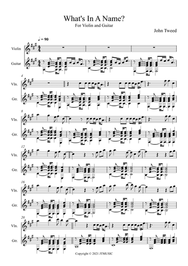 What's In A Name - Violin and Guitar