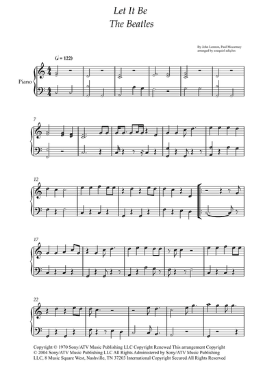Let It Be (arr. BY EZEQUIEL EDIÇÕES)