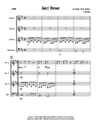 Sweet Dreams (are Made Of This) (arr. Jeremy Shepard)