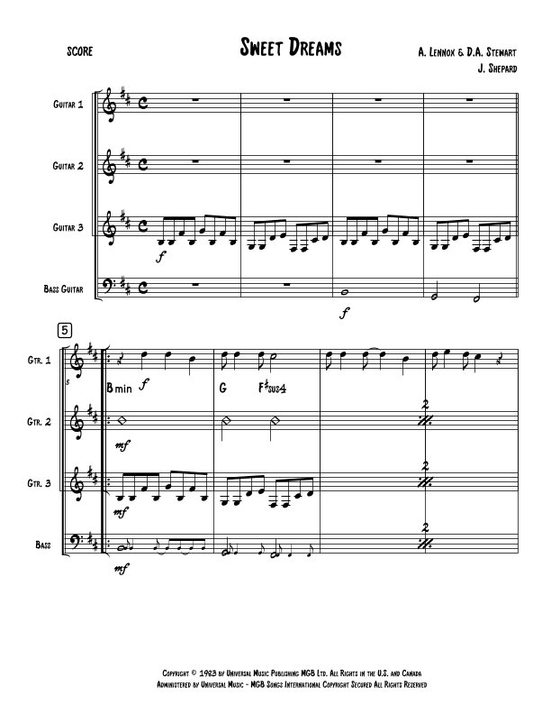 Sweet Dreams (are Made Of This) (arr. Jeremy Shepard)