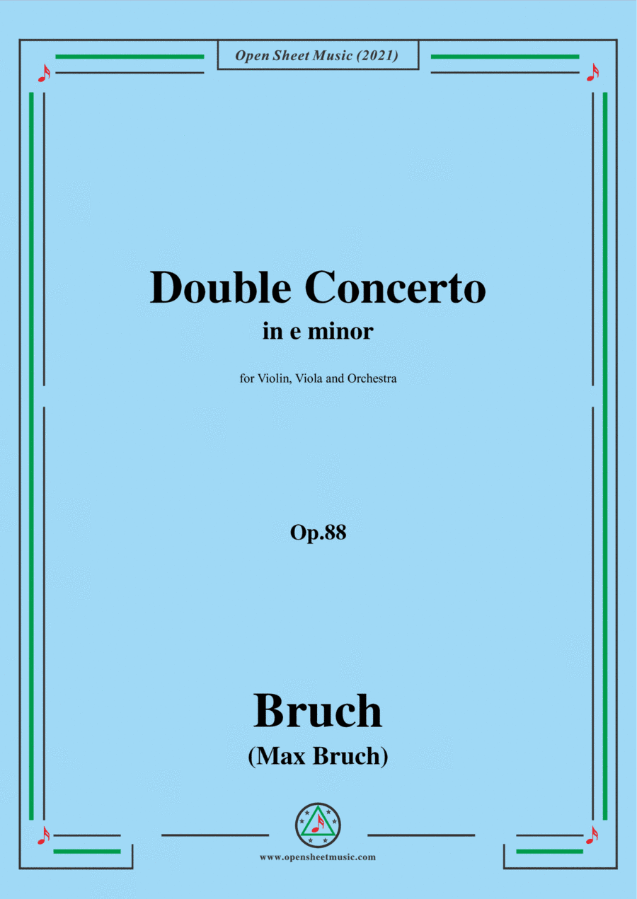 Double Concerto in e minor,Op.88,for Violin,Viola and Orchestra (arr. Open Cloud)