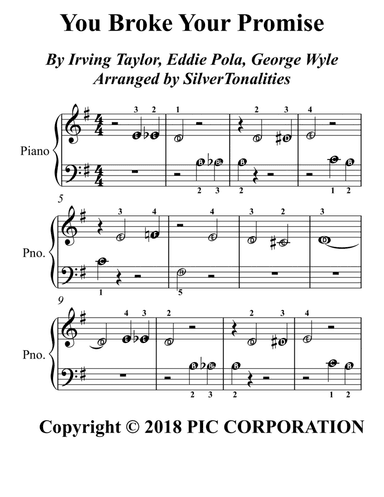You Broke Your Promise (arr. SilverTonalities)