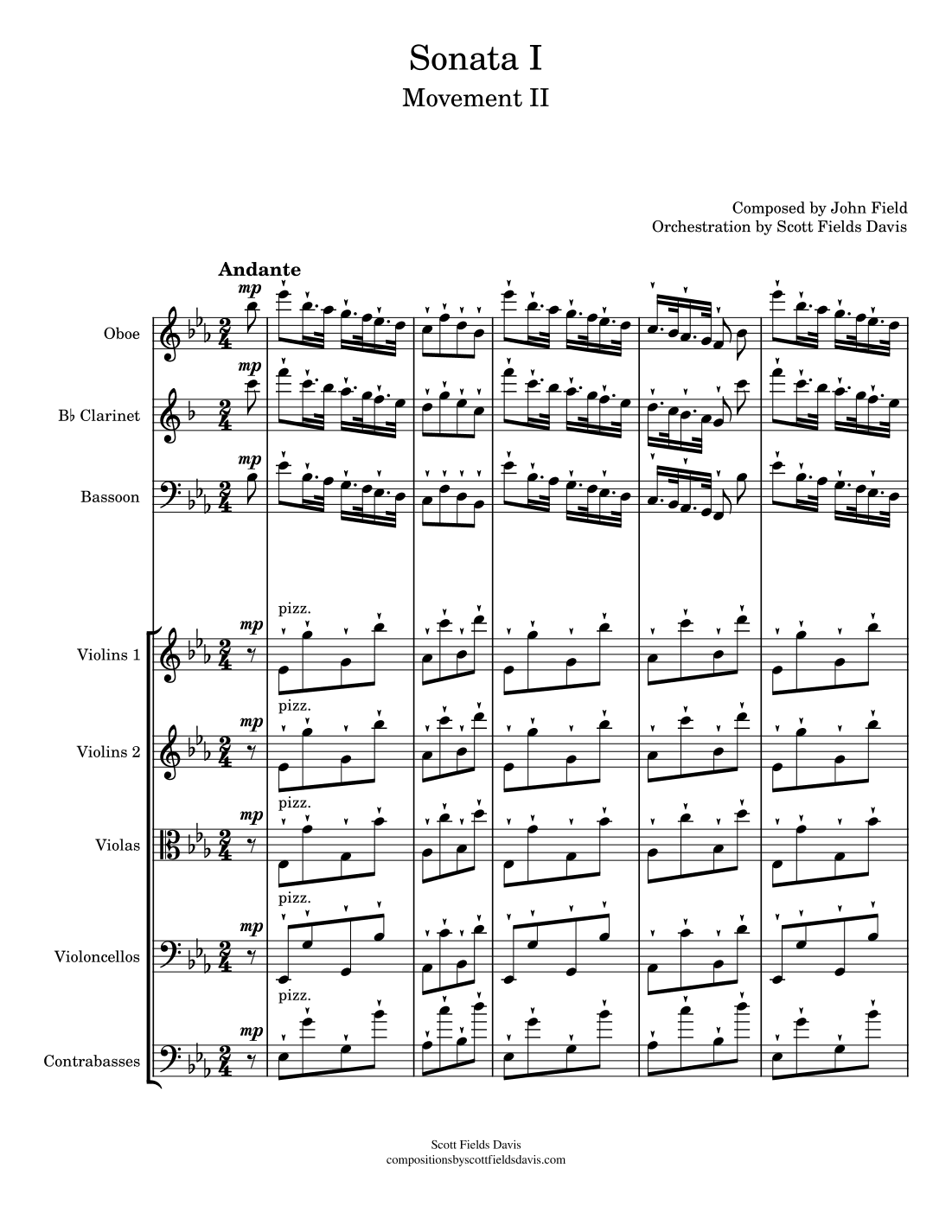 John Field, Sonata I (Movement II) arranged for orchestra by Scott Fields Davis (arr. Scott Fields Davis)