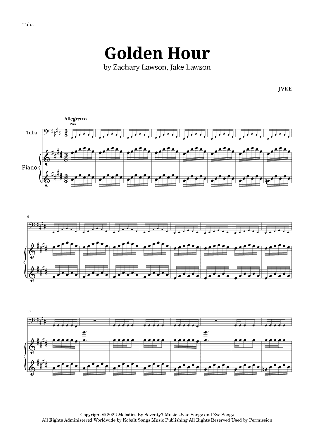 Golden Hour (arr. Langanho)