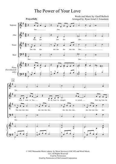 The Power Of Your Love (arr. Ryan Aimel J. Estandarte)