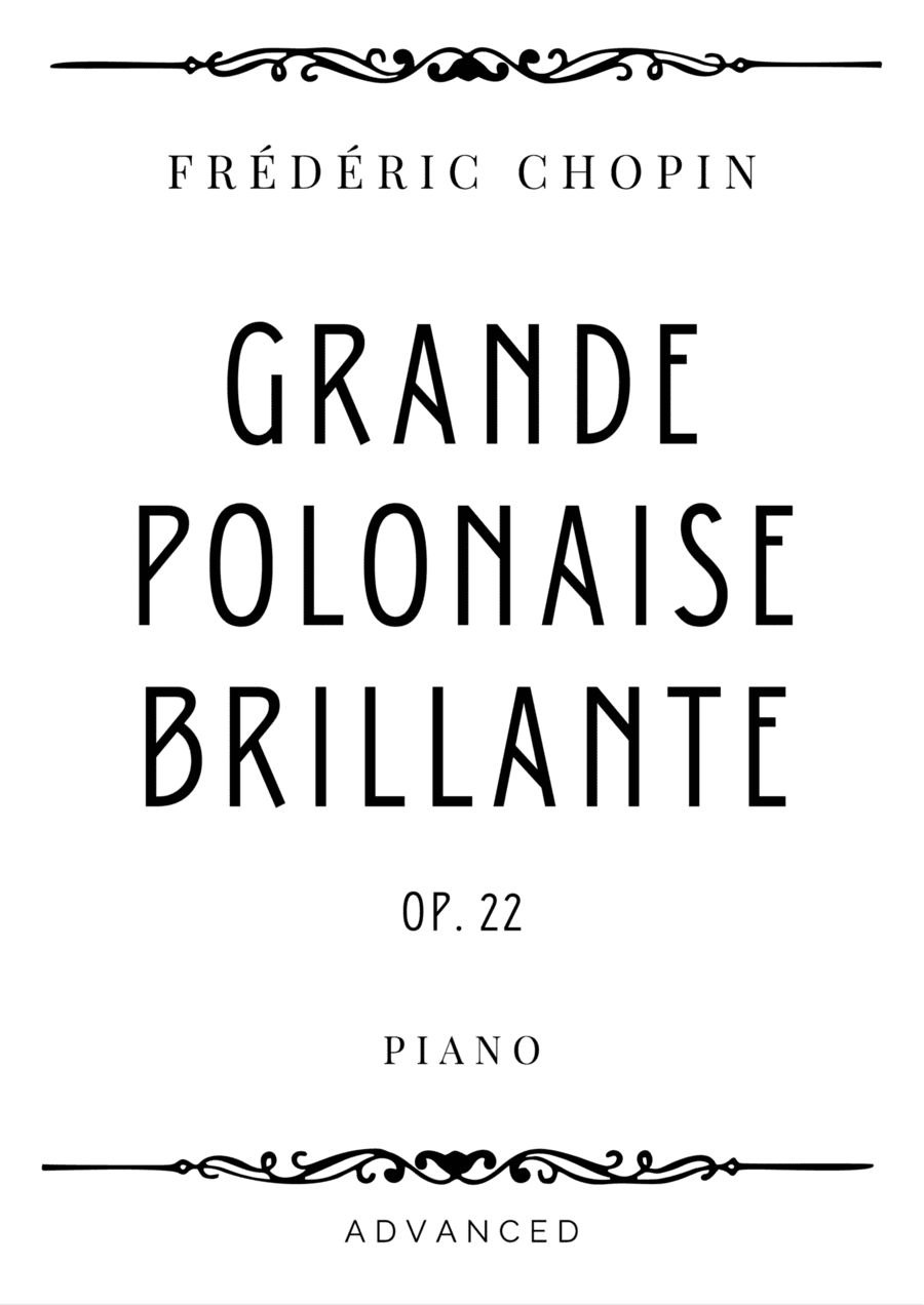 Chopin - Grande Polonaise Brillante in E? major - Advanced (arr. Piacere Music Sheets)