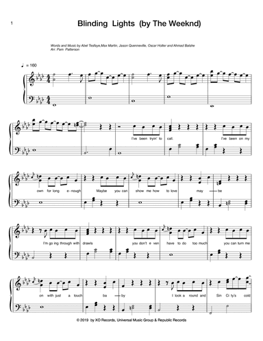 Blinding Lights (arr. Pamela Patterson)