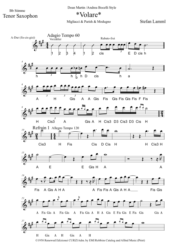 Volare (arr. Stefan Lamml)