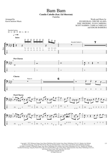 Bam Bam (arr. Gavin Jackson Music)