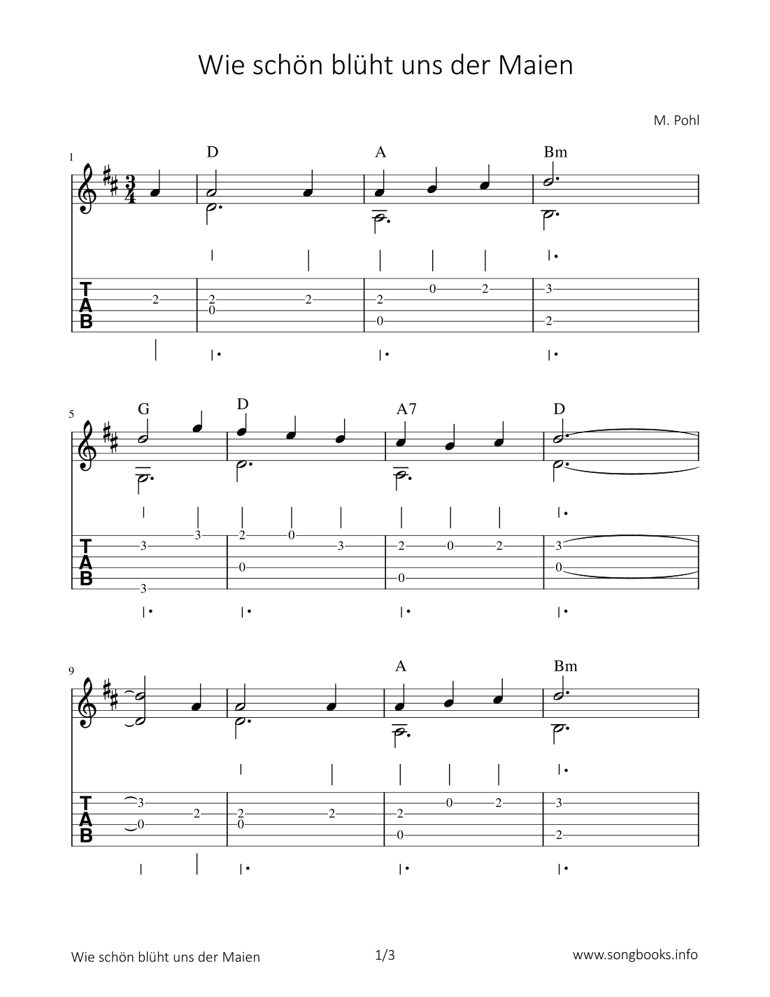 Wie schön blüht uns der Maien (arr. Bettina Schipp)