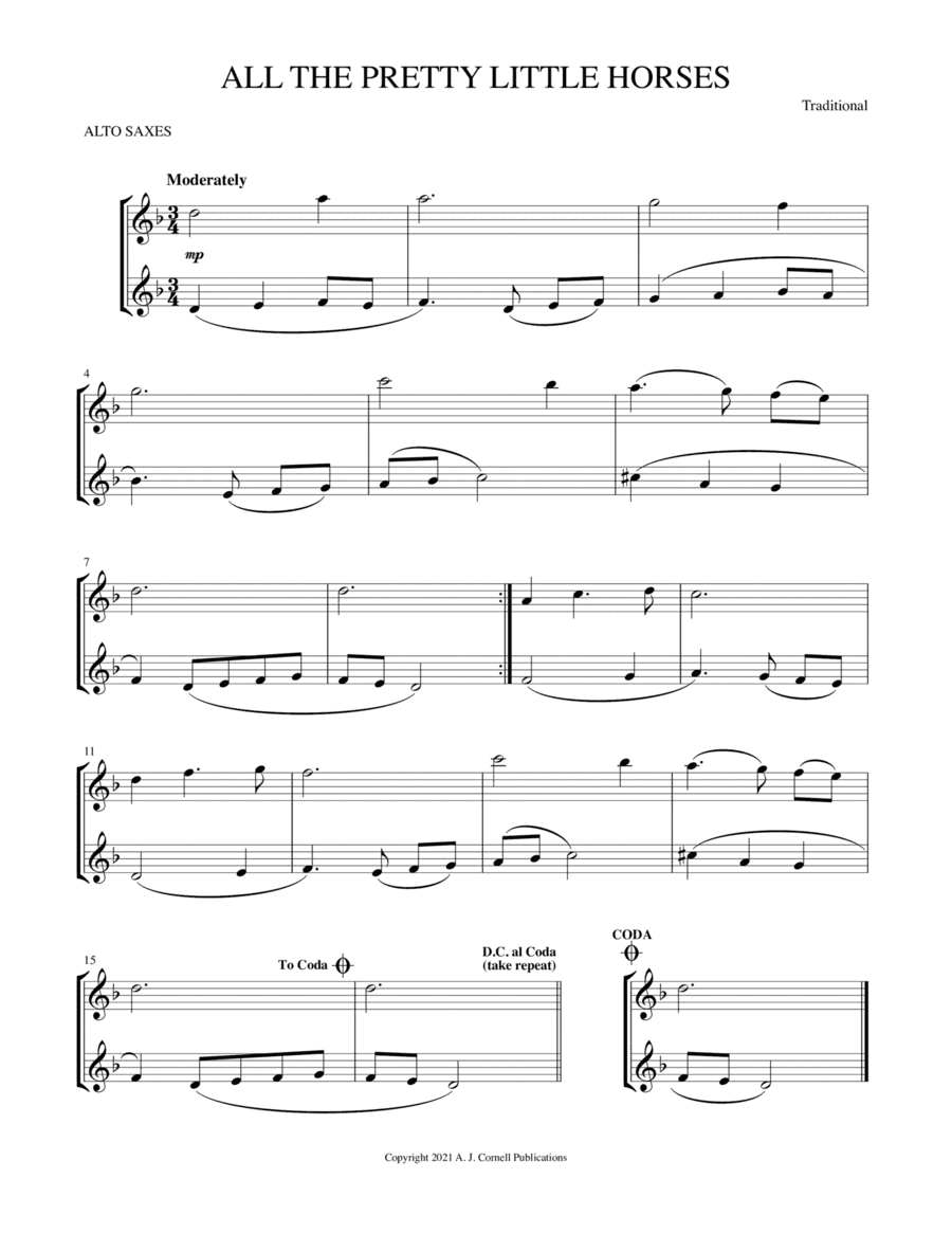 All the Pretty Little Horses (arr. Mark Phillips)