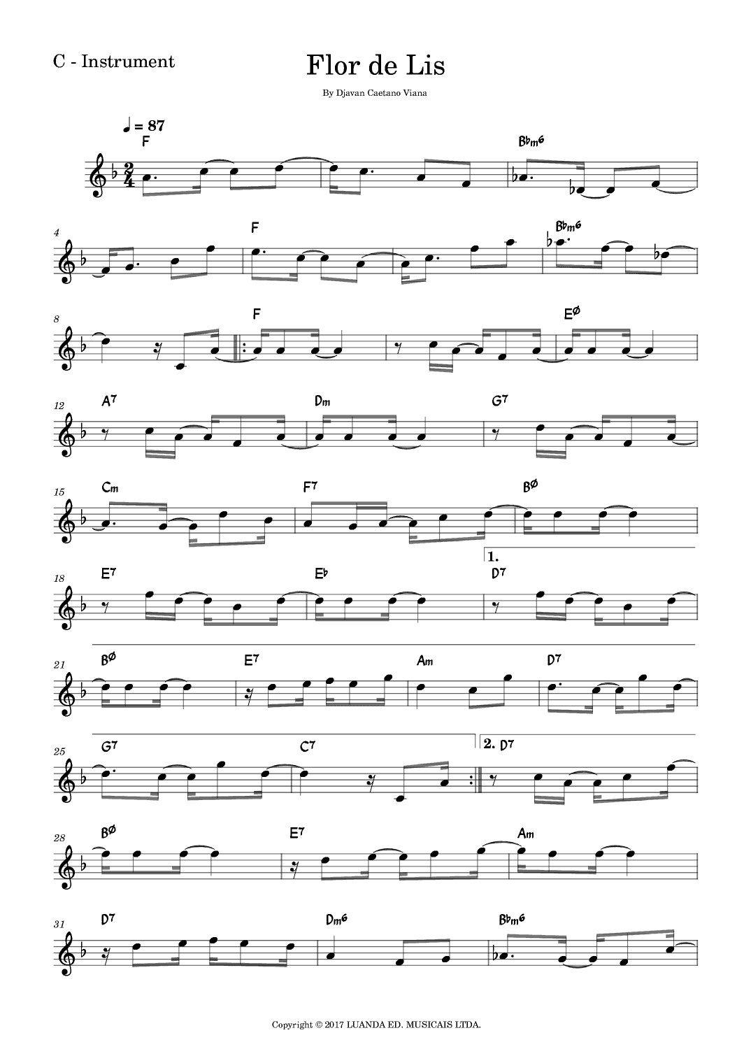 Flor De Lis (arr. Fabio Eduardo de Oliveira)