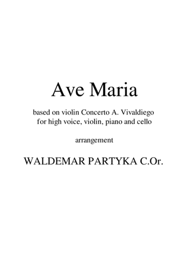 Ave Maria - based on Violin Concerto A. Vivaldiego