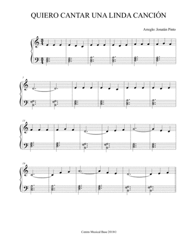 Quiero Cantar Una Linda Canción (arr. Jonatan Pinto)