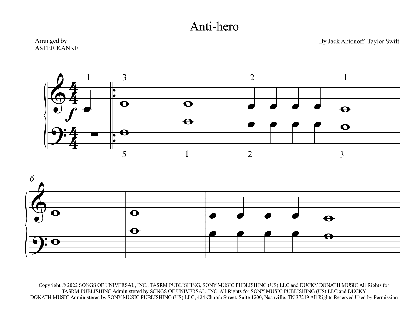 Anti-hero (arr. Aster Kanke)