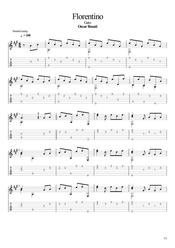 Florentino (Gato) (arr. Leonardo Ramos)