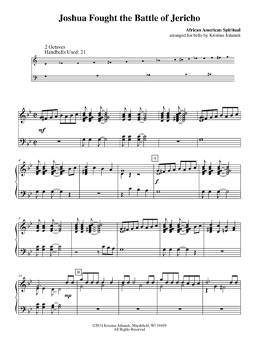 Joshua Fought the Battle of Jericho (2 octave handbells, tone chimes or hand chimes) (arr. Kristine Johanek)