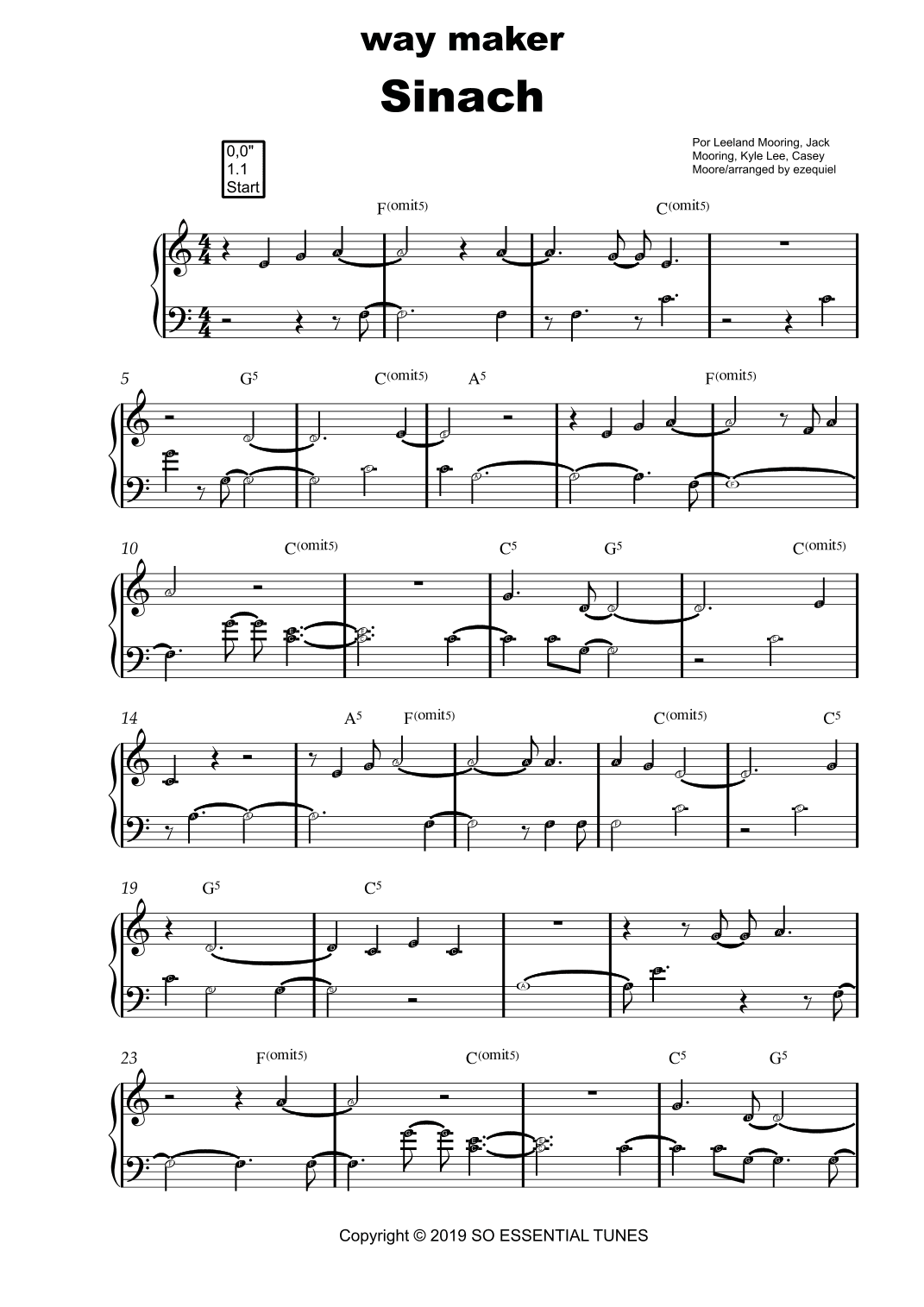 Way Maker (arr. by Ezequiel zeferino edição)