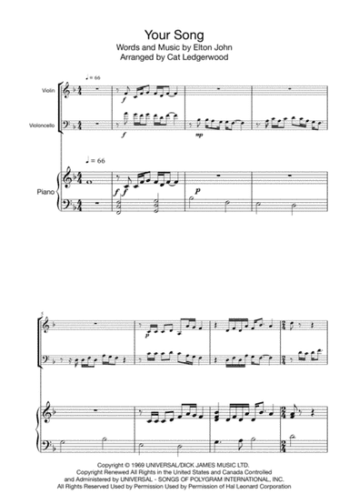 Your Song (arr. Cat Ledgerwood)