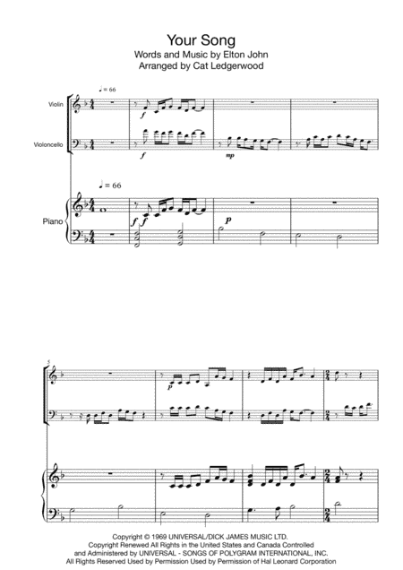 Your Song (arr. Cat Ledgerwood)
