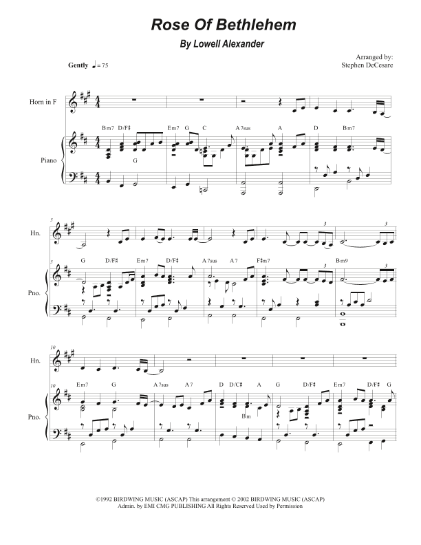 Rose Of Bethlehem (arr. Stephen DeCesare)