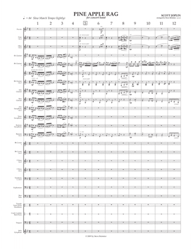 Joplin:  Pine Apple Rag for Concert Band (arr. Reisteter) (arr. Steve Reisteter)