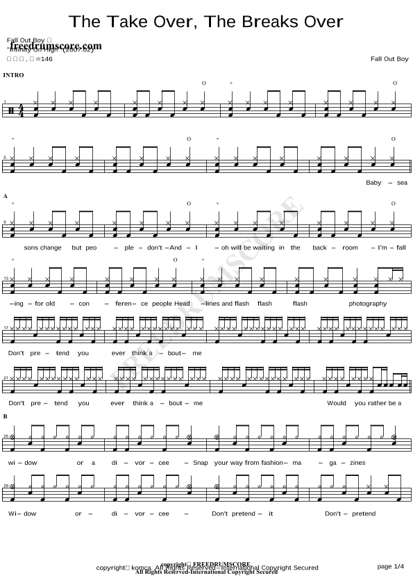 The Take Over, The Breaks Over (arr. COPYDRUM)