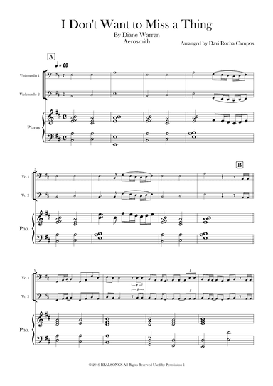 I Don't Want To Miss A Thing (arr. Davi Rocha Campos)