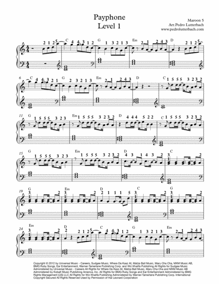 Payphone (arr. Pedro Lutterbach)