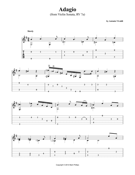 Adagio (from Violin Sonata, RV 7a) (arr. Mark Phillips)