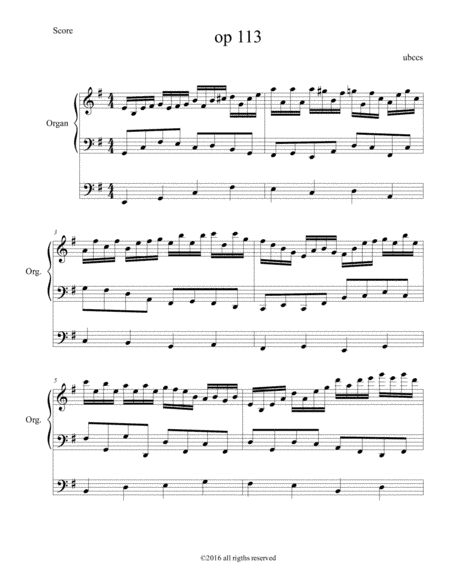 Op 113 Toccata e Fuga per Organo "La rabbia di Dio"
