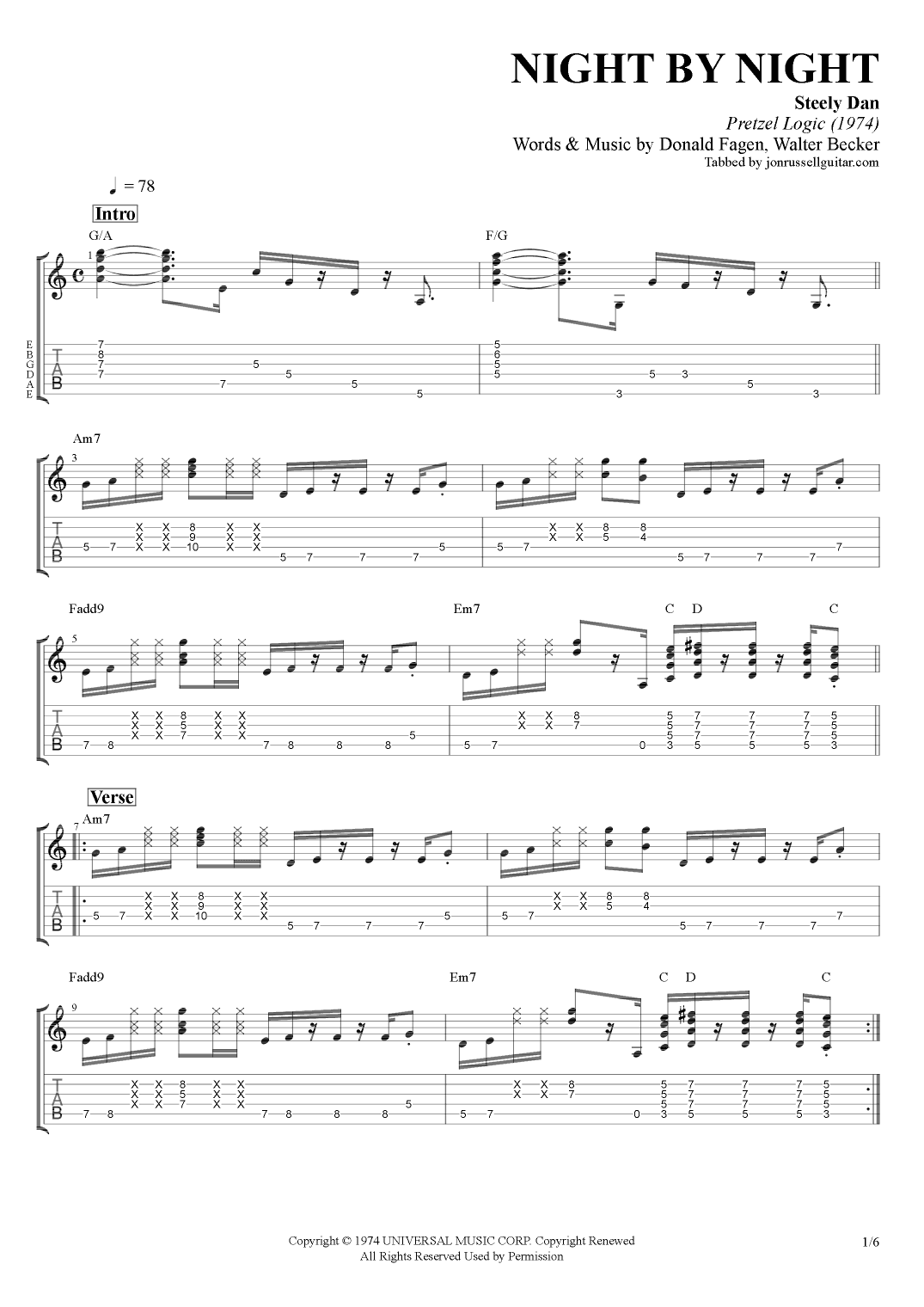 Night By Night (arr. Jon Russell)