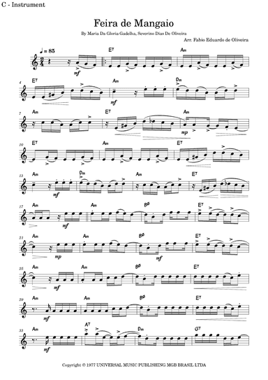 Feira De Mangaio (arr. Fabio Eduardo de Oliveira)
