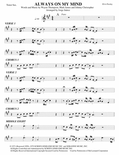 Always On My Mind (arr. Jorge Juárez)