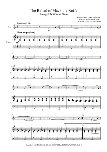 Mack The Knife (arr. Andrew Middleton)