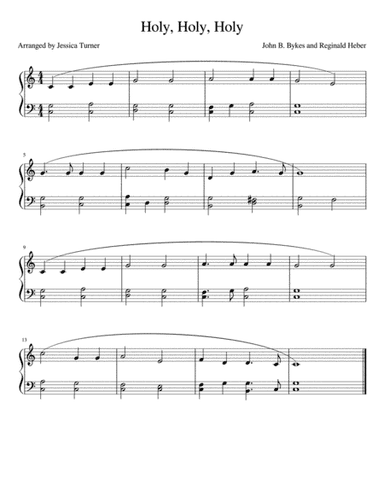 Holy, Holy, Holy-- easy piano (arr. Jessica Turner)