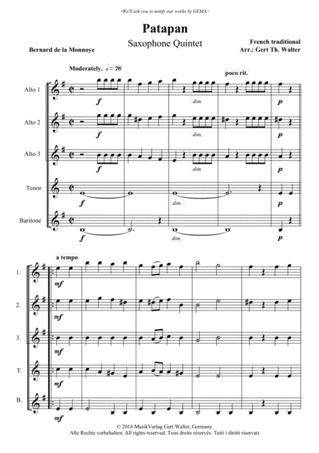 Patapan (arr. Gert Th. Walter)