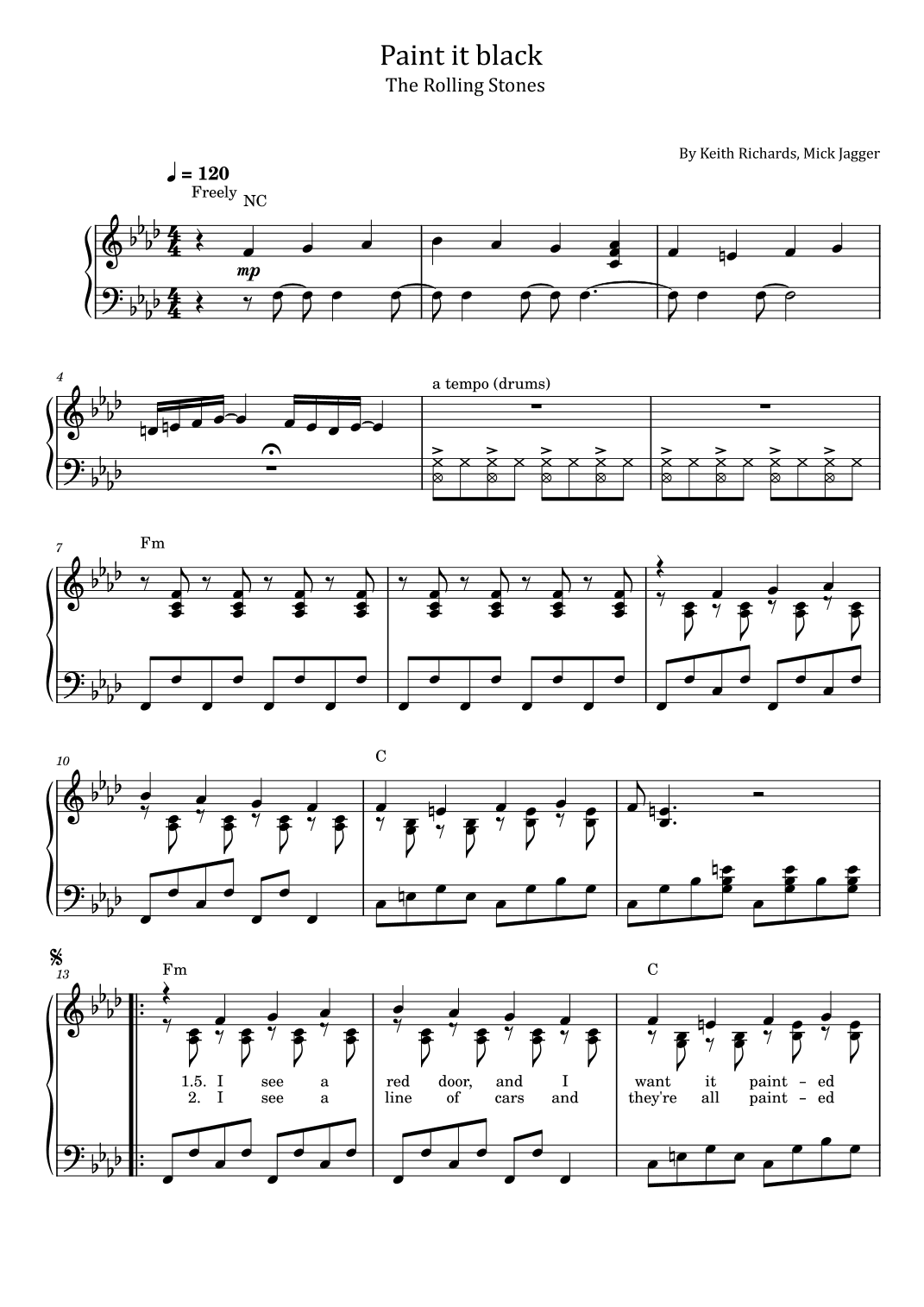Paint It, Black (arr. poon)
