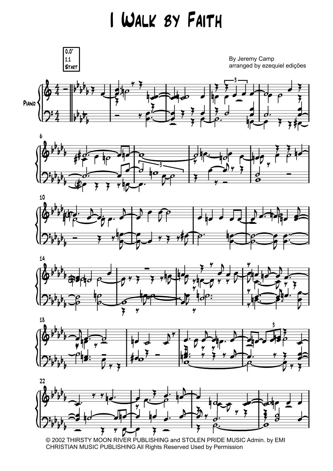 Walk By Faith (arr. ezequiel ediçôes)
