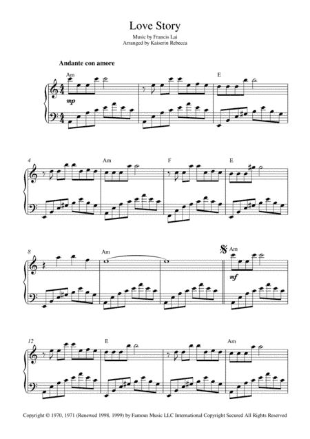 Love Story (arr. Kaiserin Rebecca)