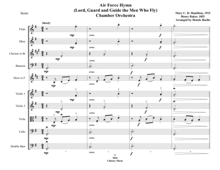 Air Force Hymn ('Lord,Guard and Guide) - Chanber Orchestra - Intermediate (arr. Dennis Ruello)
