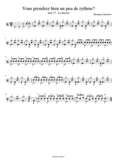 Vous prendrez bien un peu de rythme? Menu 17 complet et bass track with drums 3 tempi