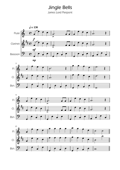 Jingle Bells - Woodwind Trio (arr. Ygor Nunes)