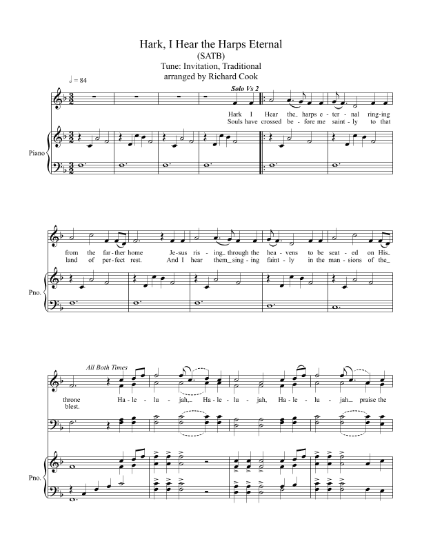 Hark, I Hear the Harps Eternal (arr. Richard Cook)